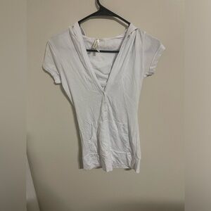 White With Hoodie Short Sleeve